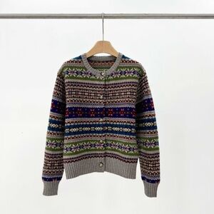 Ralph Lauren Colorful Patterned Knit Cardigan